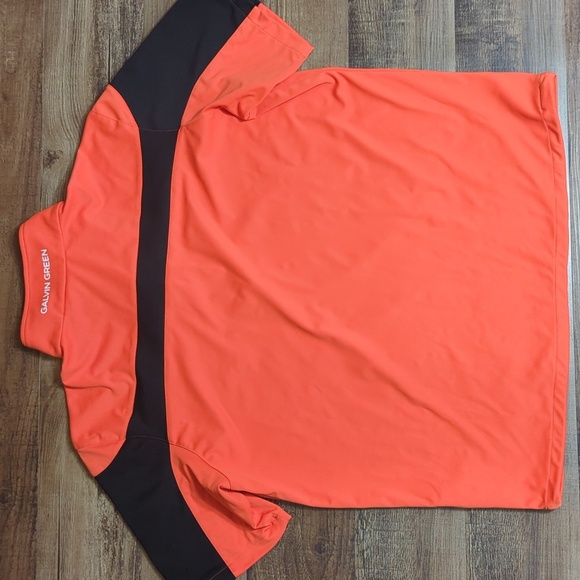 Galvin Green Short Sleeve Bay Golf Windstopper Size XL in Orange and Black - Picture 5 of 10